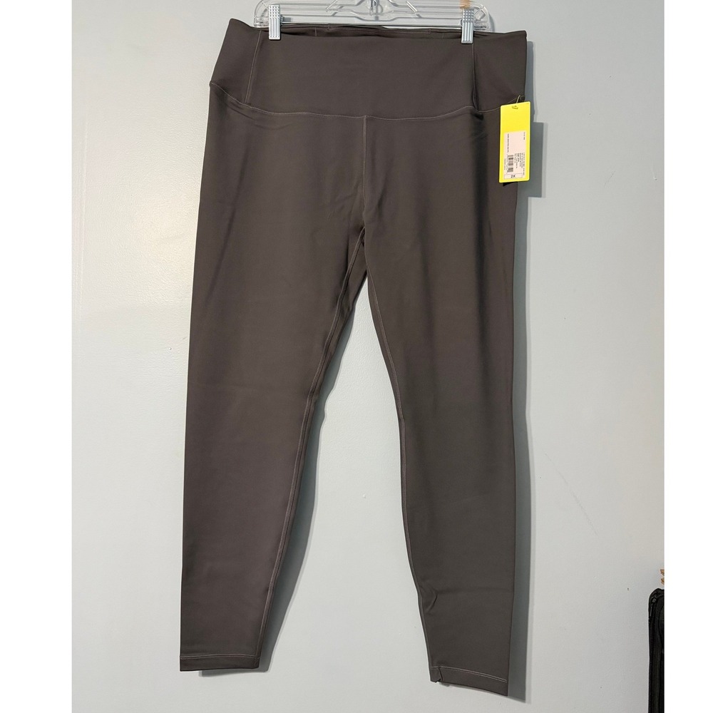 All in Motion Size 2X Dynamic Flex High Rise Full Length Leggings Dark Gray 2396